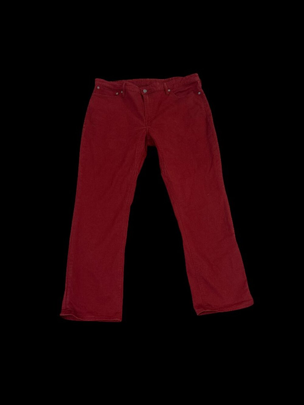 Levi's 511 Mens Commuter Pants 40x30 Red Cycling 3M Reflective Cuff Bicycle Slim